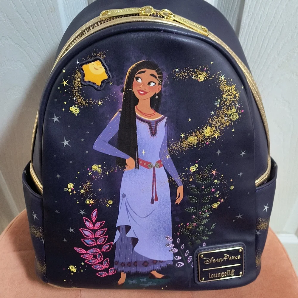 Disney Parks Disney 100 Wish Asha Loungefly Mini Backpack - Picture 4 of 11